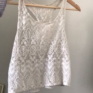 See through white top